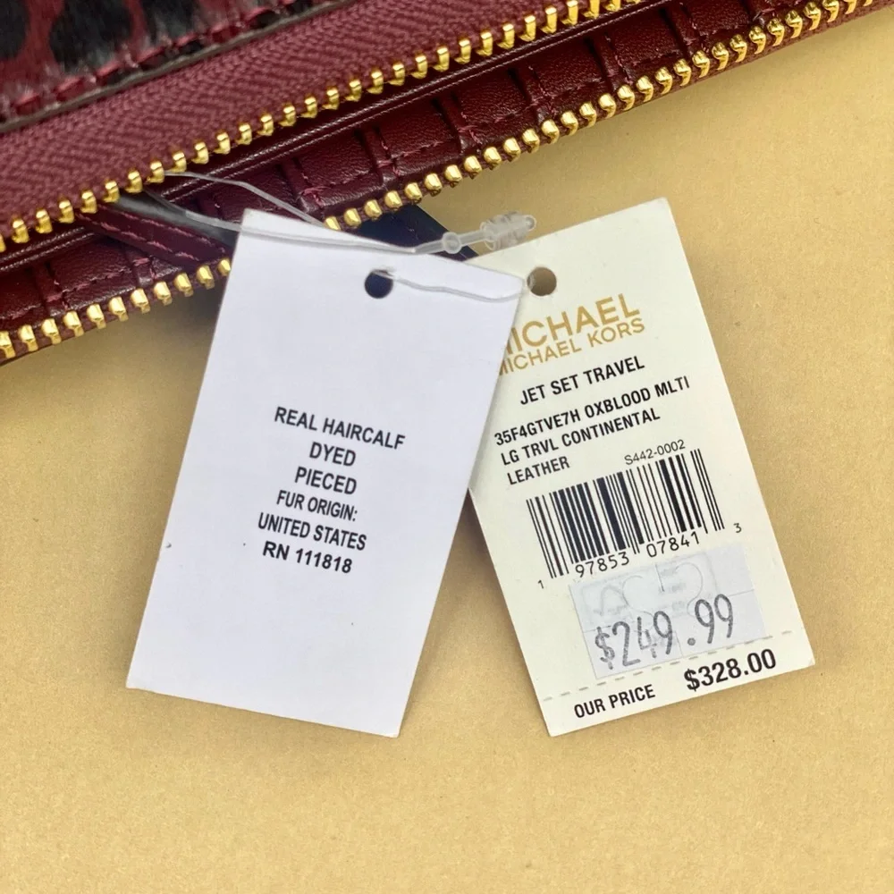 Michael Kors Leopard Print Large Continental Wallet